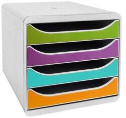Exacompta Cutie documente, plastic, 4 sertare, EXACOMPTA "Big-Box Pop`NCo Dulap arhivare