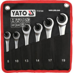 TOYA YT-01344 Peremes anyás racsniskulcs készlet 6 részes 8-19mm-ig (YT-01344)