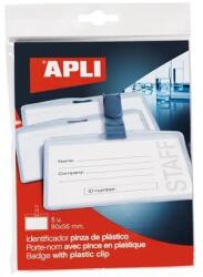Apli Etichetă cu clemă de plastic, 90x56 mm, APLI, 5 buc