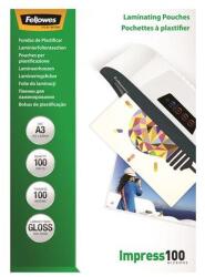 Fellowes Folie de laminare, 100 microni, A3, lucioasă, 100 buc, FELLOWES, 100 buc