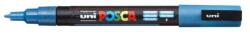 uni Marker decorativ, 0, 9-1, 3 mm, UNI "Posca PC-3ML", albastru lucios