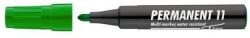 ICO Marker permanent, 1-3 mm, vârf conic, ICO "Permanent 11", verde