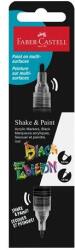 Faber-Castell Marker decorativ, 1, 0/3, 0 mm, față-verso, acrilic, FABER-CASTELL "Shake&Paint", negru