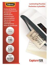 Fellowes Folie de laminare, 125 microni, 75x105 mm, lucioasă, 100 buc, FELLOWES, 100 buc