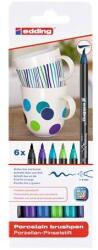 edding Marker de porțelan, set, EDDING "4200 Cool color", 6 culori diferite, 6 buc