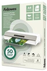 Fellowes Folie de laminare, 80 microni, A4, mată, 100 buc, FELLOWES "Light", 100 buc