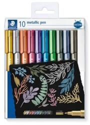 STAEDTLER Marker decorativ, set, 1-2 mm, vârf conic, STAEDTLER "8323", 10 culori diferite, 10 buc