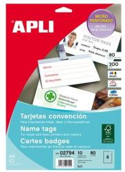 Apli Carte de vizită, 90x55 55 mm 200 g, APLI, 10 coli