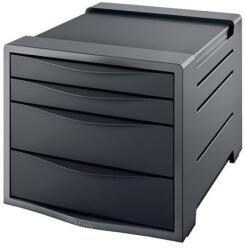 Esselte Cutie cu sertare, plastic, 4 sertare, ESSELTE "Europost", Vivida neagră Dulap arhivare