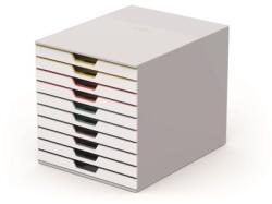 DURABLE Cutie cu sertare, plastic, 10 sertare, DURBALE "VARICOLOR® 10", albă Dulap arhivare
