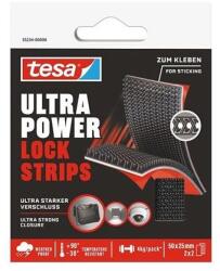 tesa Benzi autoadezive Velcro, față-verso, 25 x 50 mm, TESA "Ultra Power Lock", 2 buc