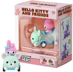 YuMe Figurina cu vehicul, Yume, Hello Kitty and Friends, Zoom Hero S1, My Melody Figurina