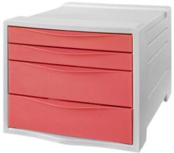 Esselte Cutie cu sertare pentru documente, plastic, 4 sertare, ESSELTE "Colour`Breeze", coral transparent Dulap arhivare