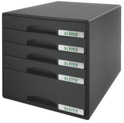 Leitz Cutie cu sertare pentru documente, plastic, 5 sertare, LEITZ "Plus", neagră Dulap arhivare