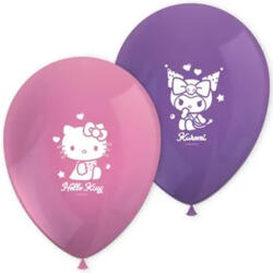 Procos Hello Kitty és Kuromi mintás latex lufi 8db-os szett (98241)