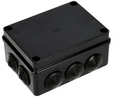  S-BOX membrános kötődoboz csavaros fedéllel, (155x115x75 mm) IP65, fekete (S-BOX 306C)