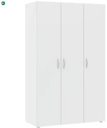 Intermeble BASIC ruhásszekrény 110 cm, fehér, 3 ajtós - raktárról