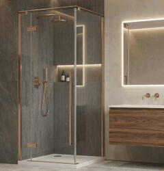 Wellis Zuhanykabin, Wellis Sorrento Plus zuhanykabin 90x90, balos, brushed rosegold WC00565 - zuhanykabin
