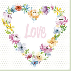  Szerelem Blossom szalvéta 20 db-os 33x33 cm (PKK045828) - aprotalpak