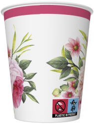  Rózsa Twigs with Leaves papír pohár 8 db-os 250 ml (PKK053984) - aprotalpak