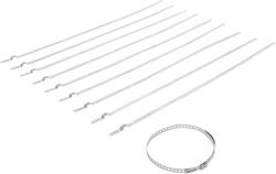BGS technic Set coliere pentru burdufuri de ax oţel superior inox 7 mm 50 - 120 mm 10 piese, BGS 70328 (B-70328) Cleste