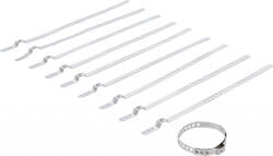 BGS technic Set coliere pentru burdufuri de ax oţel superior inox 7 mm 20 - 50 mm 10 piese, BGS 70327 (B-70327) Cleste