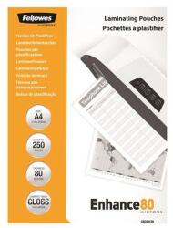 Fellowes Lamináló fólia, 80 mikron, A4, fényes, 250 db, FELLOWES, 250 db