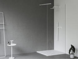 RAVAK Slate Pro öntött márvány zuhanytálca 90x90 cm, pala kőzet hatású felület / matt fehér XA037731010 (XA037731010)