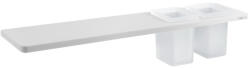 SAPHO ABELINE rockstone polc 500x12x100 mm két pohárral, matt fehér AE502-0101-01 (AE502-0101-01)