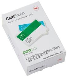 GBC Lamináló fólia, 125 mikron, 54x86 mm, GBC, 100 db
