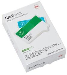 GBC Lamináló fólia, 125 mikron, 67x99mm, GBC, 100 db