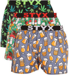 Styx 3PACK boxeri largi bărbați Styx art elastic sportiv multicolori (3B13789) XXL (185247)