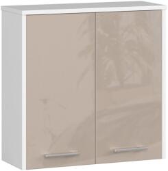  Dulap suspendat W 60 cm FIN 2D - alb-cappuccino lucios Comoda