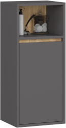  Dulap Suspendat Pentru Baie Vami W35 1d 1w Grafit Gri / Stejar Artisan Comoda