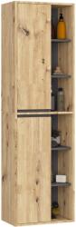  Dulap Suspendat De Baie Vami W50 2d 6p Stejar Artisan / Grafit Gri Comoda