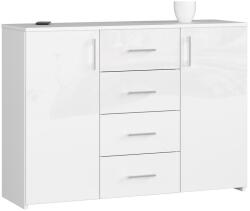  Comodă K45 Pk Alb Lucioasă Comoda