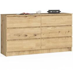  Comodă K140 6sz Clp Stejar Artisan Comoda
