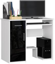  Birou Jay Pk Alb / Negru Lucioas