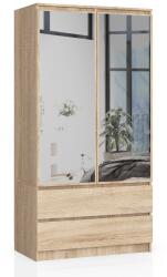  Dulap S90 2d 2sz 2 Oglinzi Clp Pk Sonoma Comoda