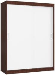 DULAP CU UȘI GLISANTE 150 cm CLP MONO WENGE/ALB Comoda