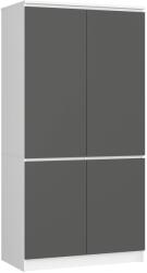  Dulap S90 4d Clp Alb / Gri Grafit Comoda