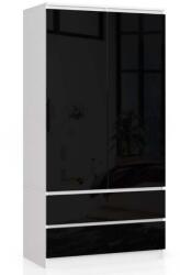  Dulap S90 2u 2s Clp Pk Negru Lucioas Comoda