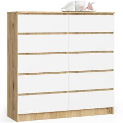  Comodă K120 10sz Clp Pk Stejar Artisan / Alb Comoda