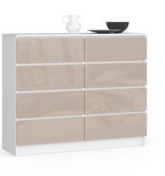  Comodă K120 8sz Pk Cappuccino Lucioasă Comoda