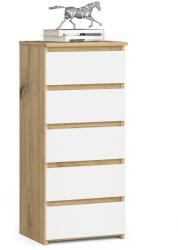  Comodă Cl5 Pk Stejar Artisan / Alb Comoda