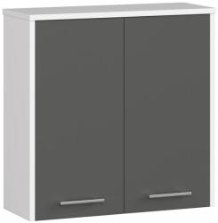  Dulap suspendat W 60 cm FIN 2D - alb-grafit gri Comoda