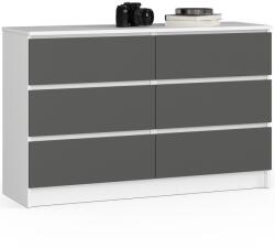  Comodă K120 6sz Clp Pk Albă / Gri Comoda
