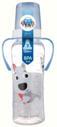 Canpol babies Babies Biberon cu gat ingust cu manere 120ml Pp Cute Animals 11/823_ora (5901691800656)
