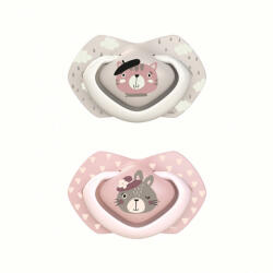 Canpol Babies Suzeta Simetrica Din Silicon 18 M+ Bonjour Paris 2 Pcs 22/649_Blu (5903407993478)