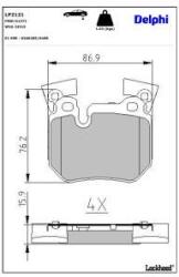 DELPHI Set placute frana DELPHI LP2121 (LP2121)
